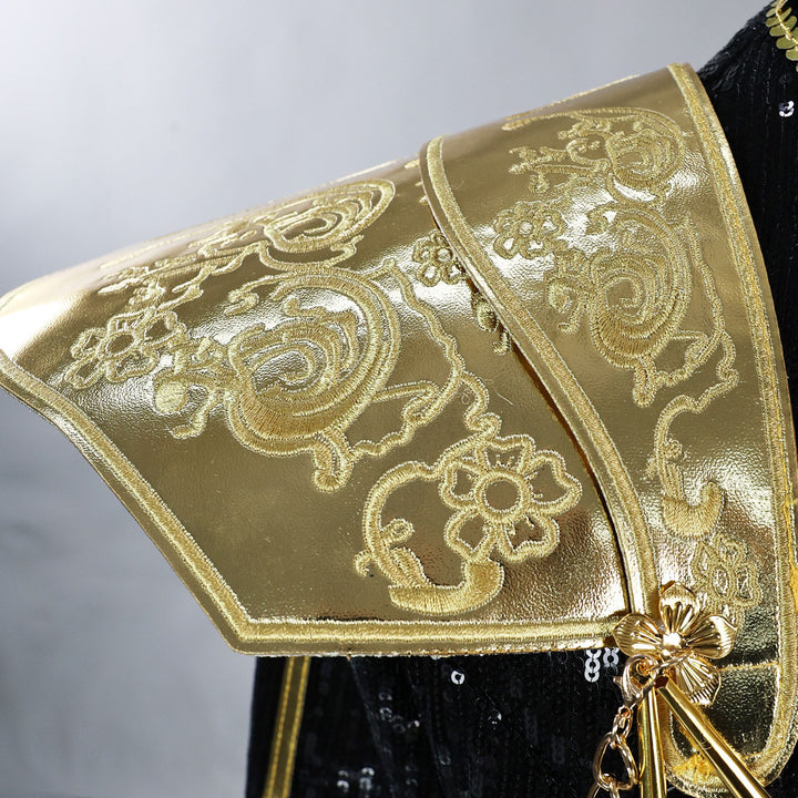 【In Stock】WakuWaku-N Movie Anime Kpop Killer Cosplay Costume Black Golden Stage Suit