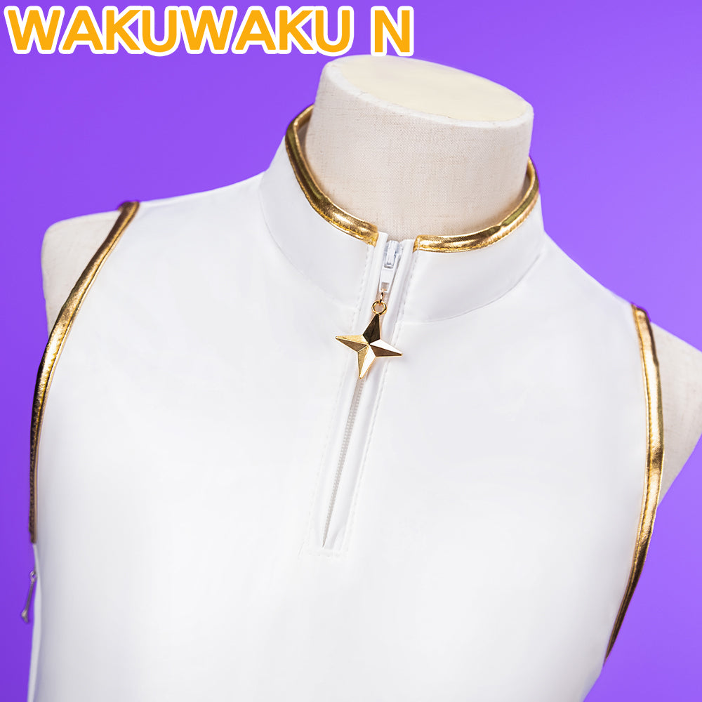 【Children Ver】In Stock Rumi Cosplay Costume Cosplay WakuWaku-N Kids White Suit Halloween Family Kids Cosplay