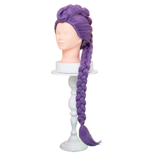 【Children Ver】In Stock Rumi Front Lace Wig Cosplay WakuWaku Kids Halloween Rumi Cosplay 100cm Long Purple Hair