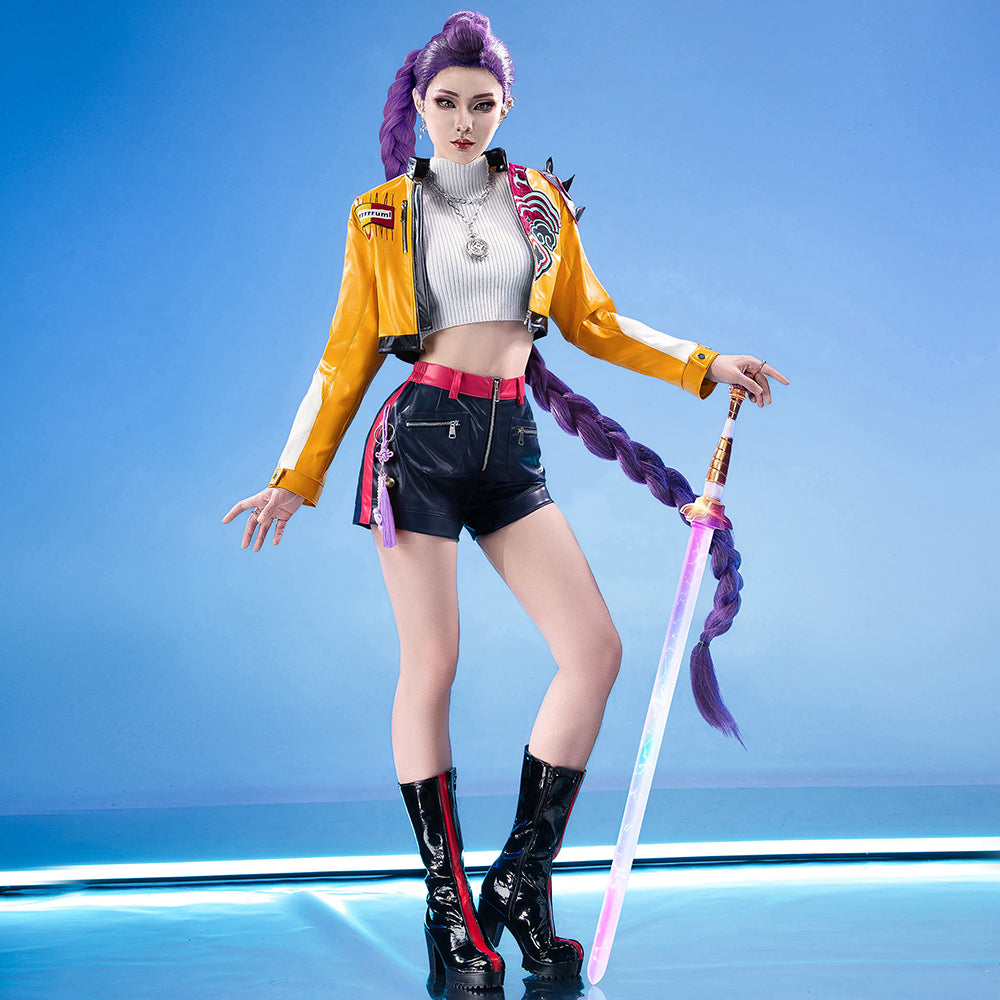 Wakuwaku-N Movie Anime K-Pop Killer Cosplay Costume Women Yellow Series
