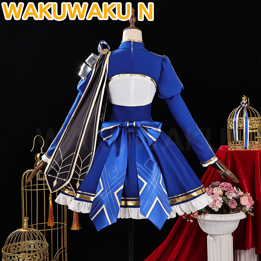 Saber Cosplay Game Honkai: Star Rail Cosplay HSR Saber Cosplay Costume Blue Dress Plus Size FATE Saber FGO
