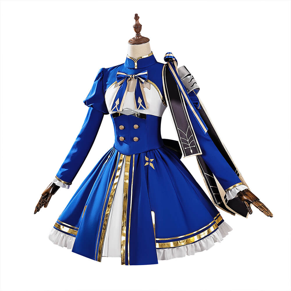 Saber Cosplay Game Honkai: Star Rail Cosplay HSR Saber Cosplay Costume Blue Dress Plus Size FATE Saber FGO