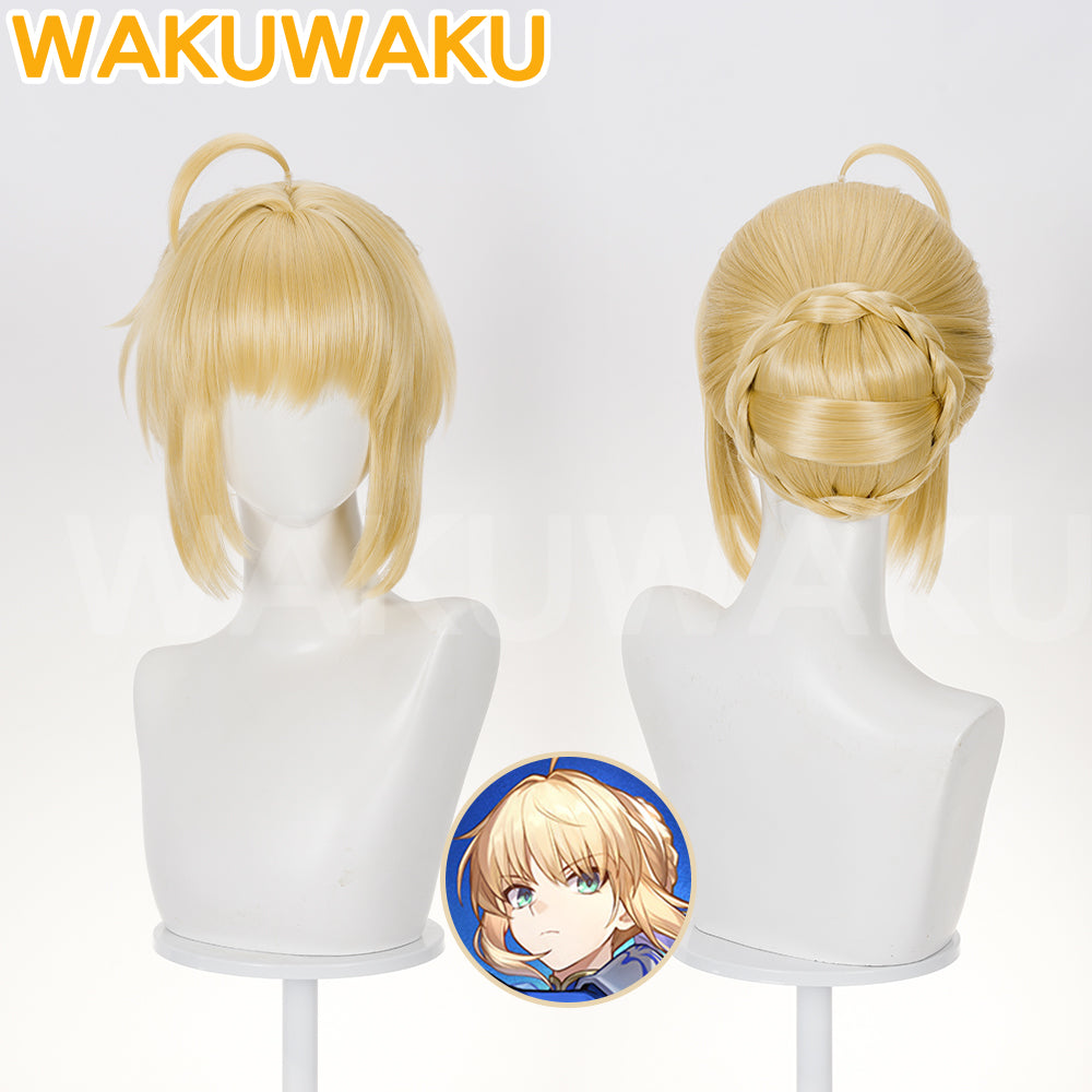 Saber Cosplay Wig Game Honkai: Star Rail Cosplay HSR Saber Women 37cm Hair FATE Saber FGO Free Wig Cap