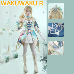 【XS-2XL】WakuWaku-R Game Genshin Impact Vesna Costume Halloween Dress Snezhnaya