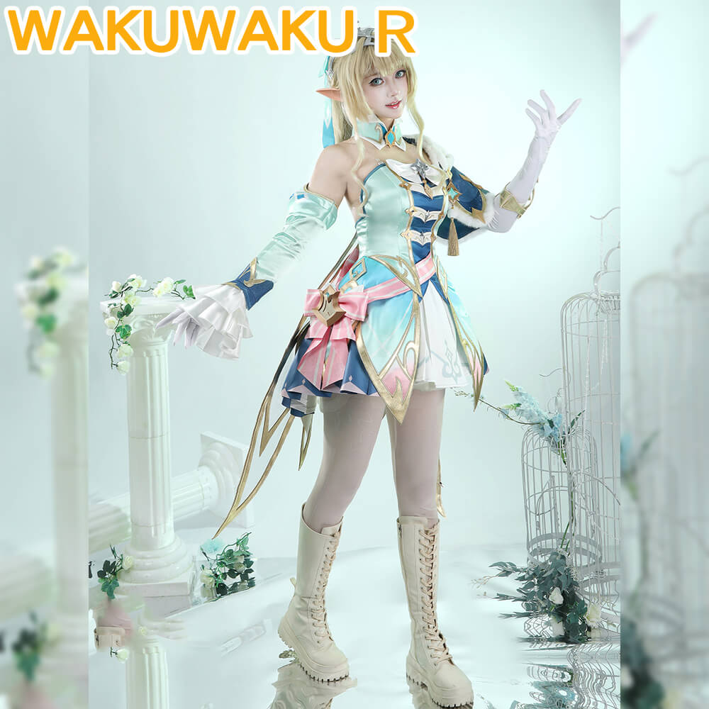 【XS-2XL】WakuWaku-R Game Genshin Impact Vesna Costume Halloween Dress Snezhnaya