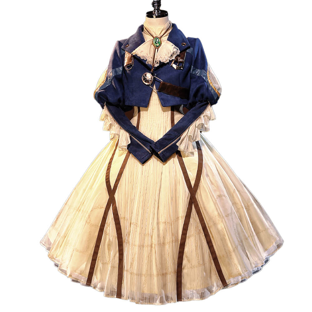 WakuWaku Anime Violet Evergarden Cosplay Women Dress Lolita Vintage
