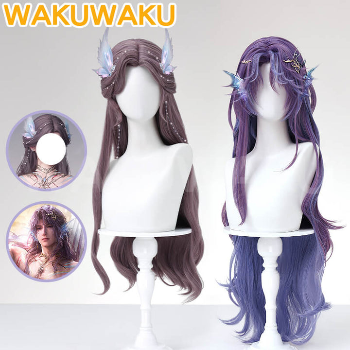 Rafayel MC Wig Game Love and Deepspace Cosplay Wig WakuWaku Women Men Women Long Hair Gradient Rafayel Cosplay Free Wig Cap