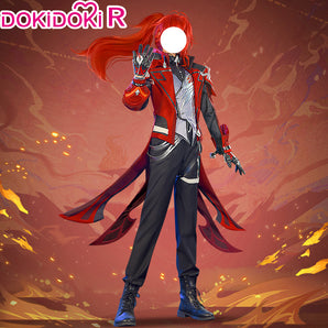 【 Ready For Ship】【Clearance Sale】【Last Batch】【Size S-2XL 】DokiDoki-R Game Genshin Impact Diluc Cosplay Costume Red Dead of Night Skin